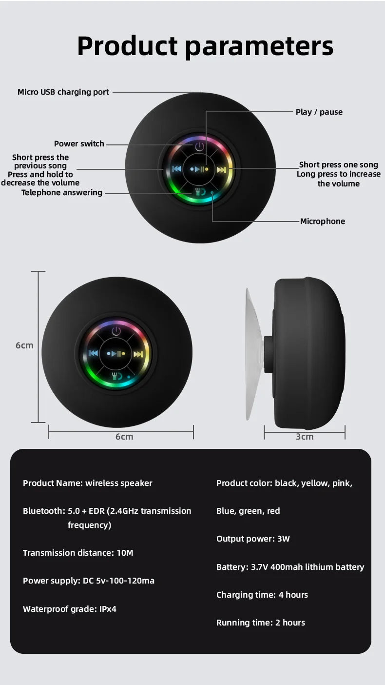 SplashTunes Suction Speaker